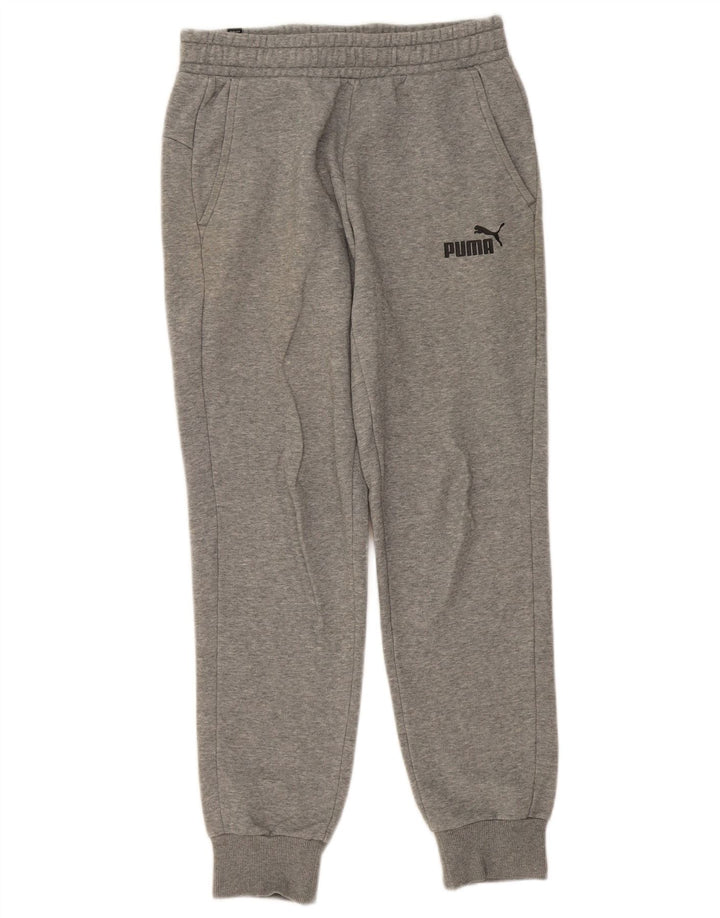Calça de treino masculina PUMA joggers pequeno algodão cinza