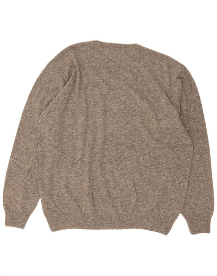 Suéter masculino Kappa com gola redonda 3XL lã de cordeiro cinza