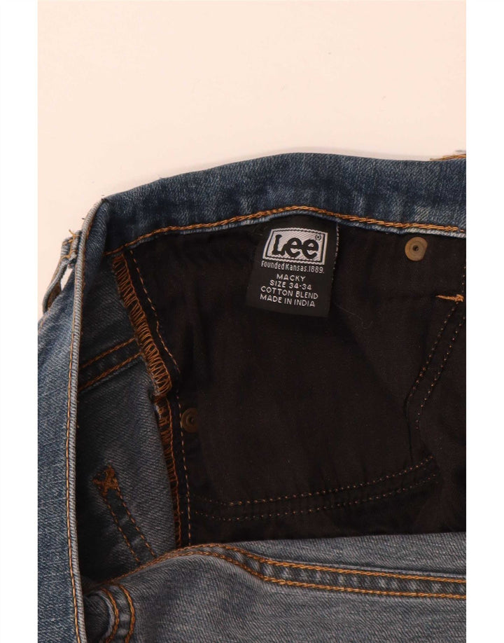 Lee Mens Macky Straight Jeans W34 L28 Azul