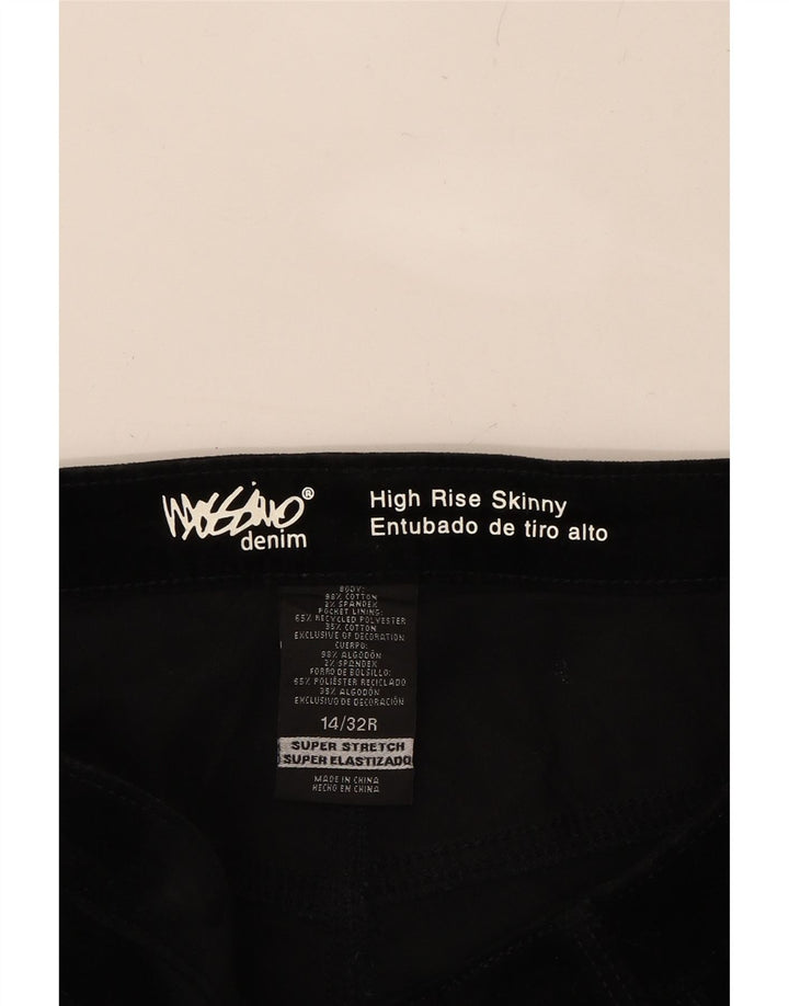 MOSSIMO Womens Super Strech Skinny Jeans US 14 Large W32 L28 Black Vintage Mossimo and Second-Hand Mossimo from Messina Hembry 