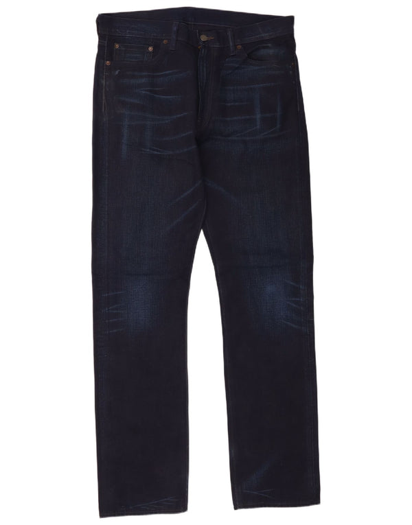 Levi's Masculino 513 Straight Jeans W36 L34 Azul Marinho Algodão