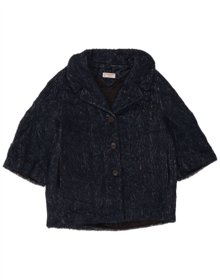 Jaqueta blazer feminina manga 3/4 Alberto Biani IT 42 médio azul marinho