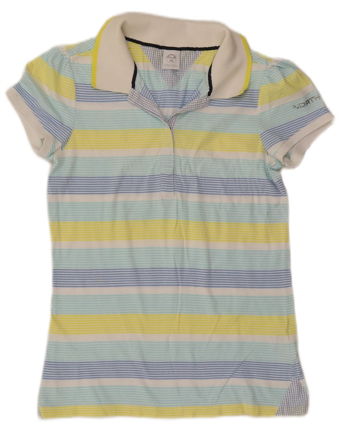 Camisa polo feminina North Sails UK 12 algodão listrado multicolorido médio