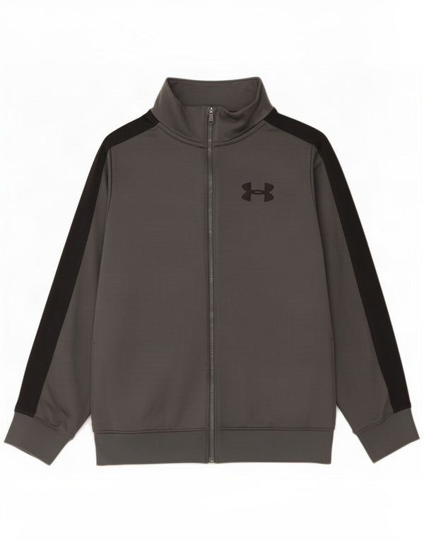 Jaqueta Under Armour Boys Treino Top 9-10 Anos Cinza Médio Colourblock