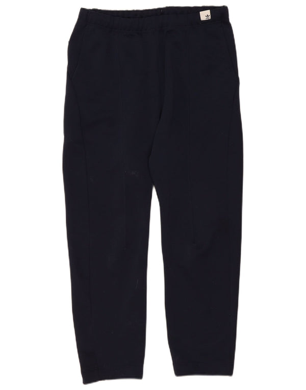 Calça de treino masculina Adidas pequena azul marinho poliéster