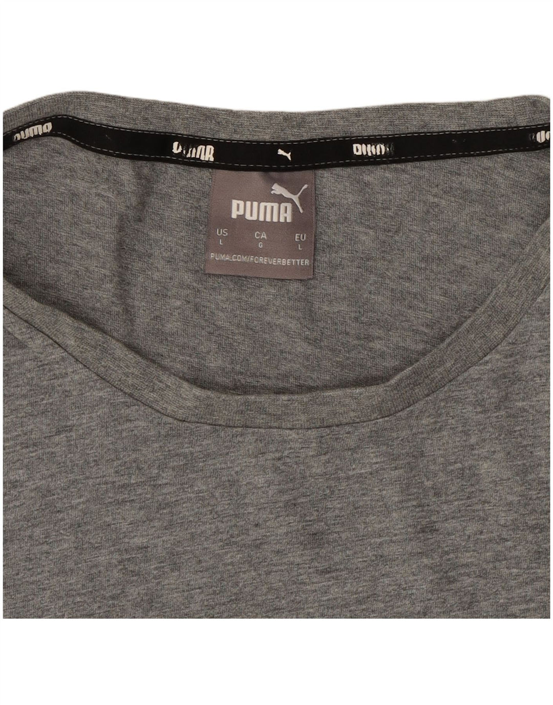 Camiseta masculina PUMA grande algodão cinza