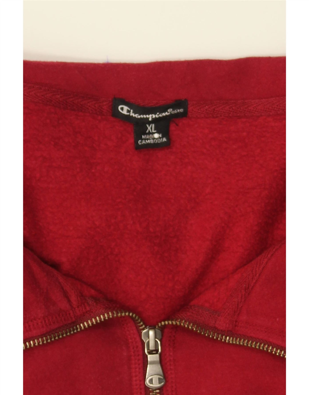 CHAMPION Womens Zip Hoodie Sweater UK 18 XL Red Cotton Vintage Champion and Second-Hand Champion from Messina Hembry 