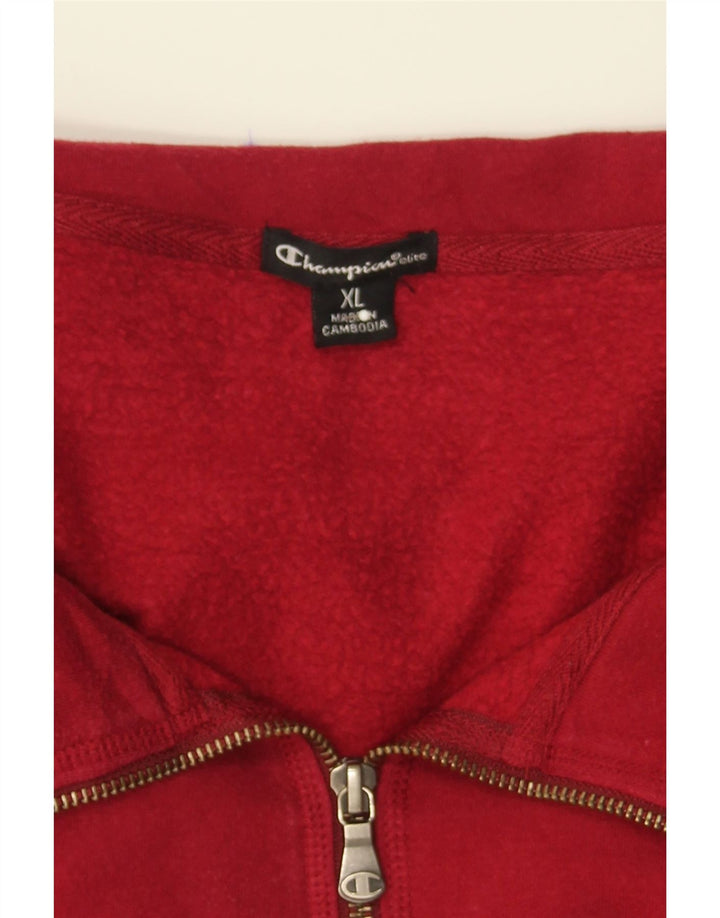 CHAMPION Womens Zip Hoodie Sweater UK 18 XL Red Cotton Vintage Champion and Second-Hand Champion from Messina Hembry 