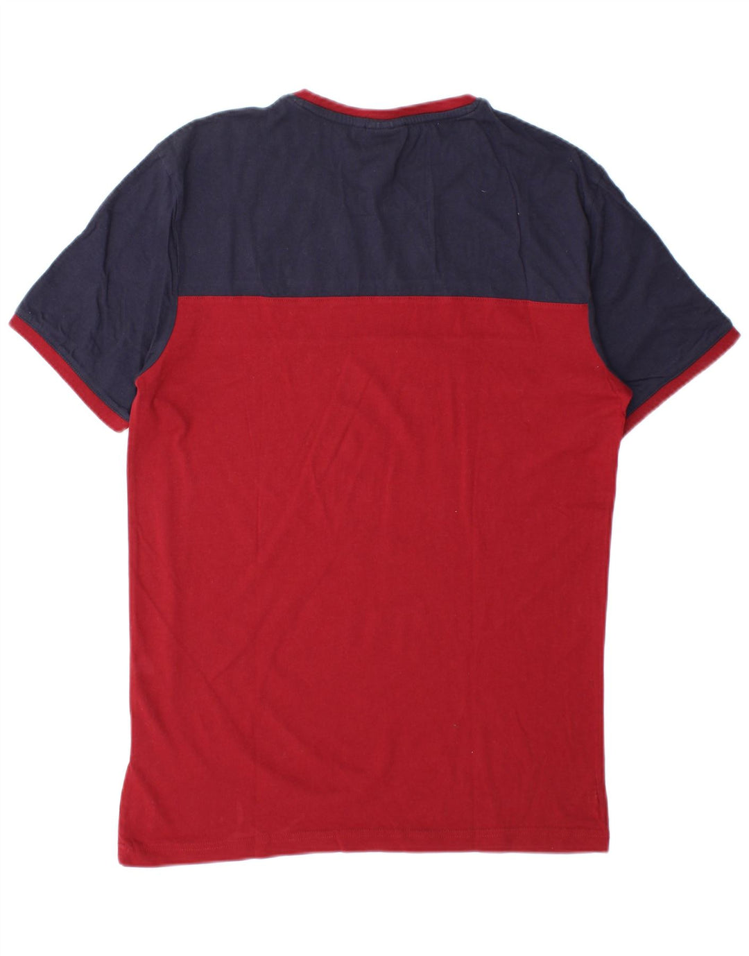 Camiseta masculina Fila Top médio vermelho algodão colorblock