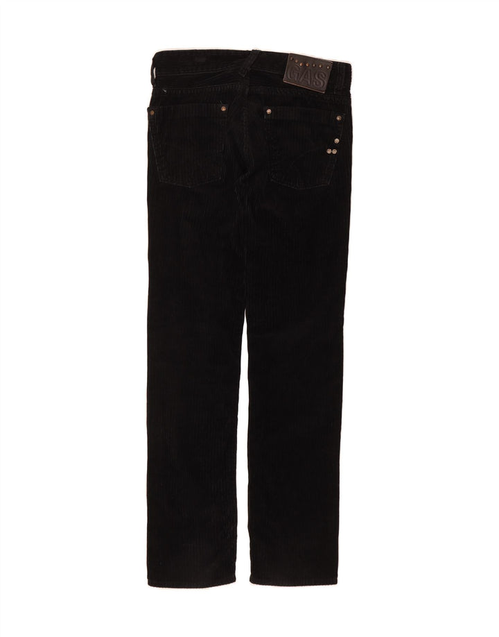 GAS Womens Straight Corduroy Trousers W30 L34 Black Cotton Vintage Gas and Second-Hand Gas from Messina Hembry 