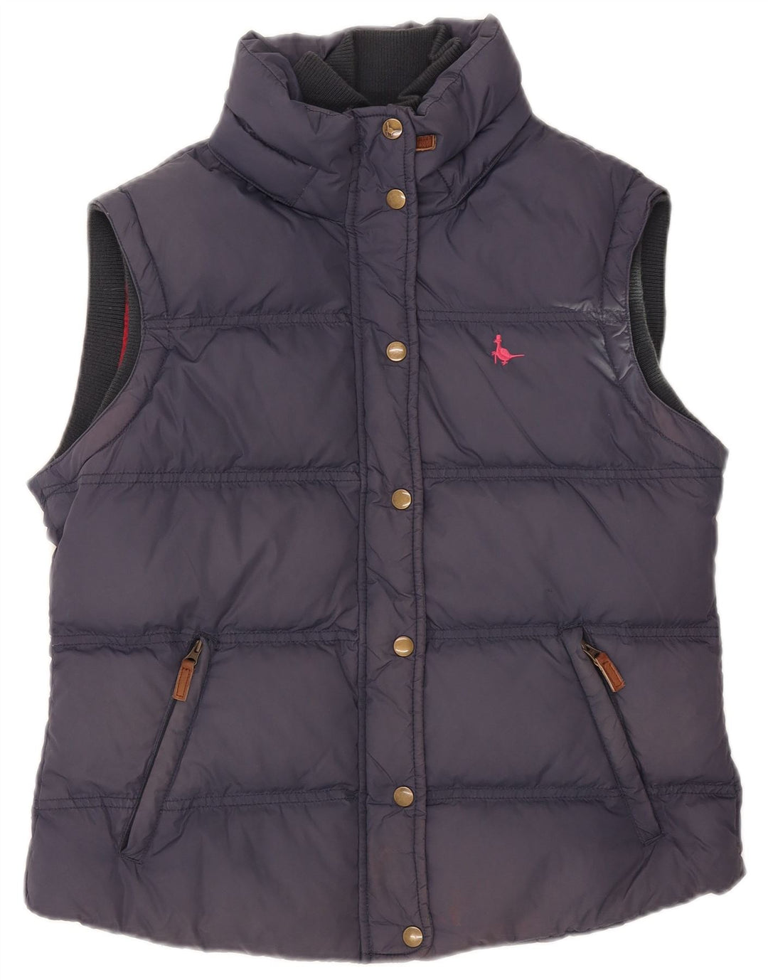 Colete acolchoado feminino Jack Wills Reino Unido 14 grande azul marinho