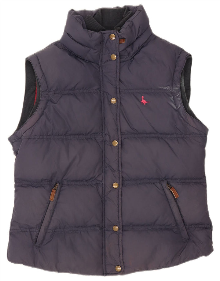 Colete acolchoado feminino Jack Wills Reino Unido 14 grande azul marinho