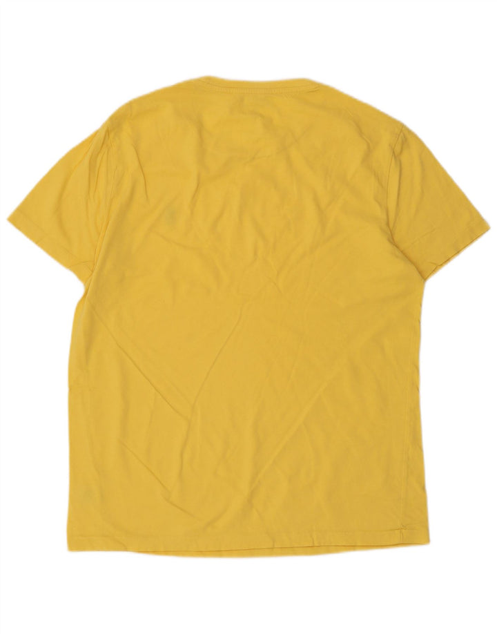 Polo Ralph Lauren Mens Custom Fit Camiseta Top Médio Algodão Amarelo