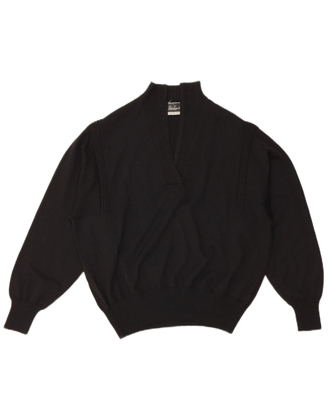 Suéter feminino Luisa Spagnoli com gola tartaruga Reino Unido 16 grande lã preta