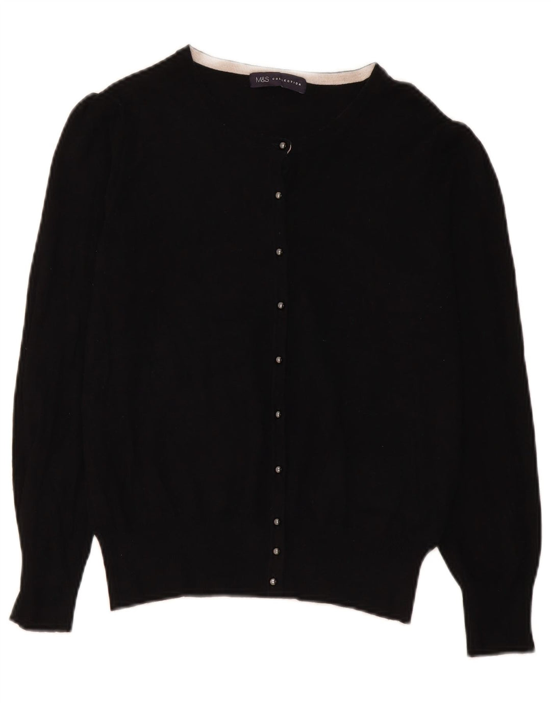 Suéter cardigã feminino Marks & Spencer UK 14 viscose preta média