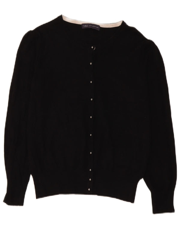 Suéter cardigã feminino Marks & Spencer UK 14 viscose preta média
