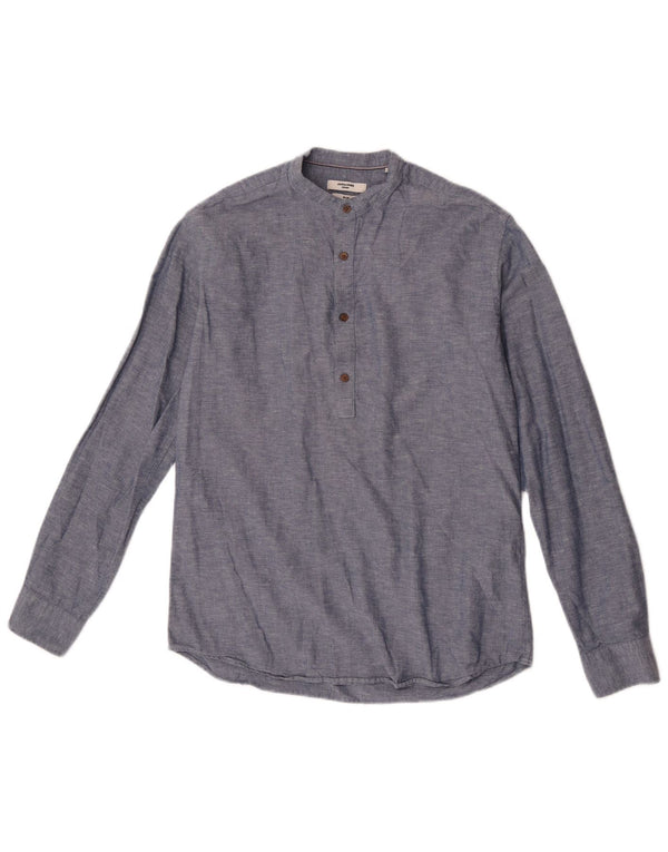 Camisa pulôver masculina Premium Slim Jack & Jones pequena azul marinho manchada