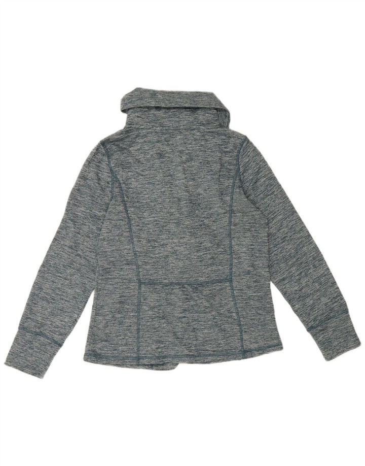 Jaqueta de treino feminina Eddie Bauer Reino Unido 16 grande poliéster manchado azul