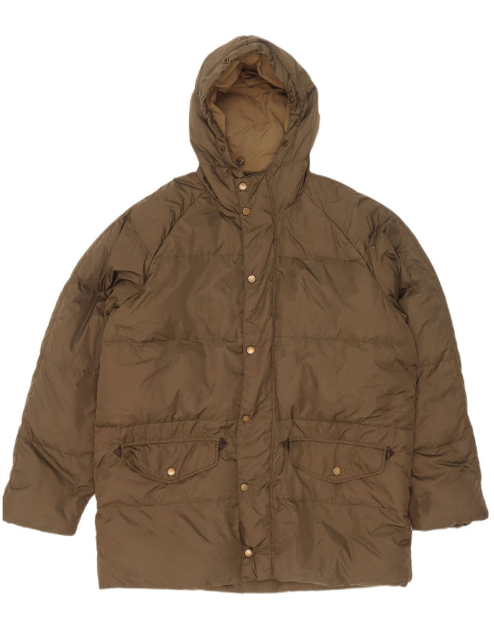 Jaqueta masculina acolchoada com capuz Belfe UK 44 2XL poliamida cáqui
