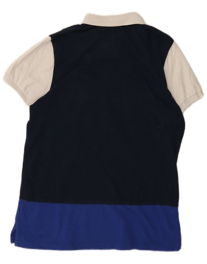 Camisa polo masculina ELLESSE com estampa gráfica média de algodão colorido multicolorido