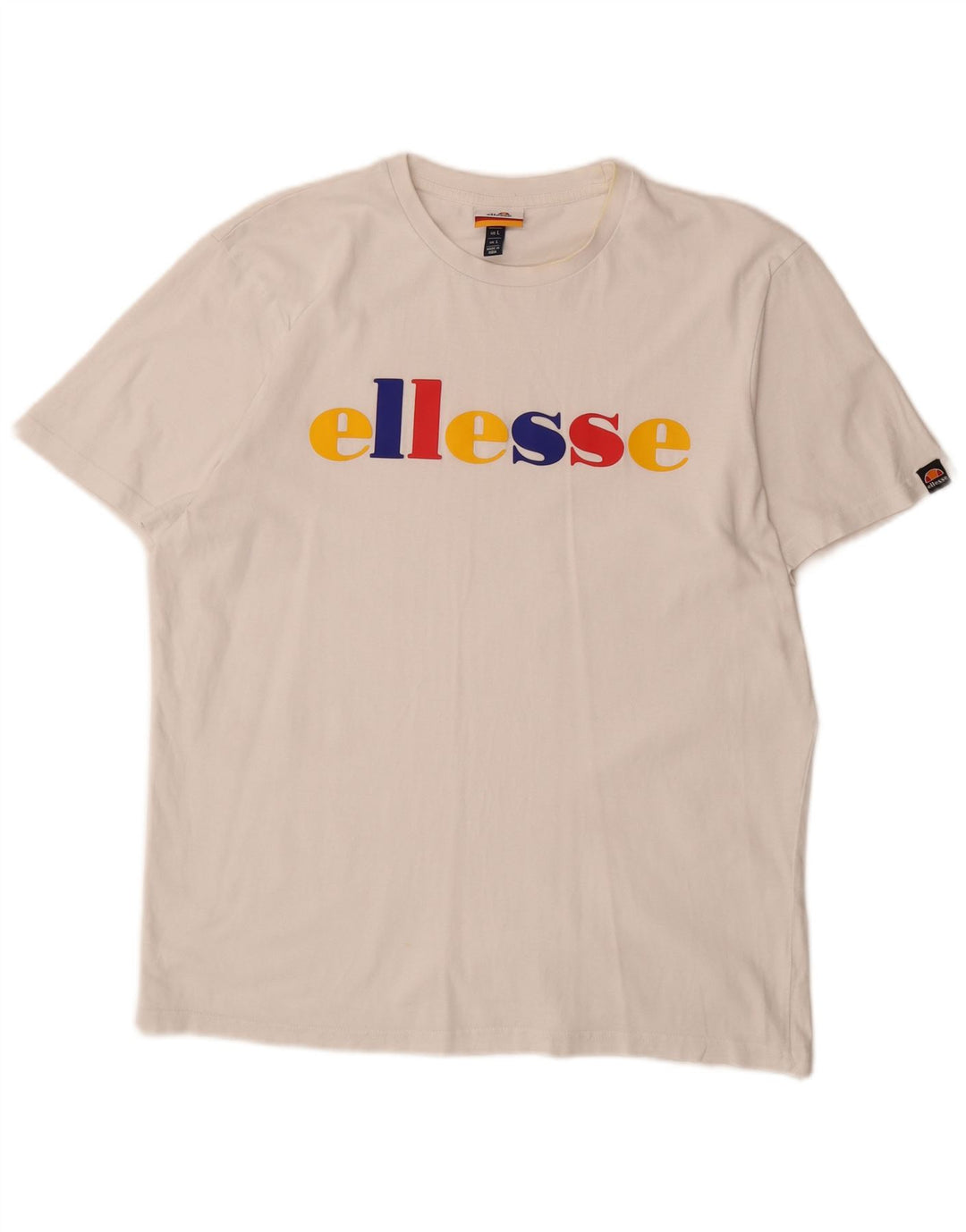 Camiseta masculina gráfica ELLESSE grande branca