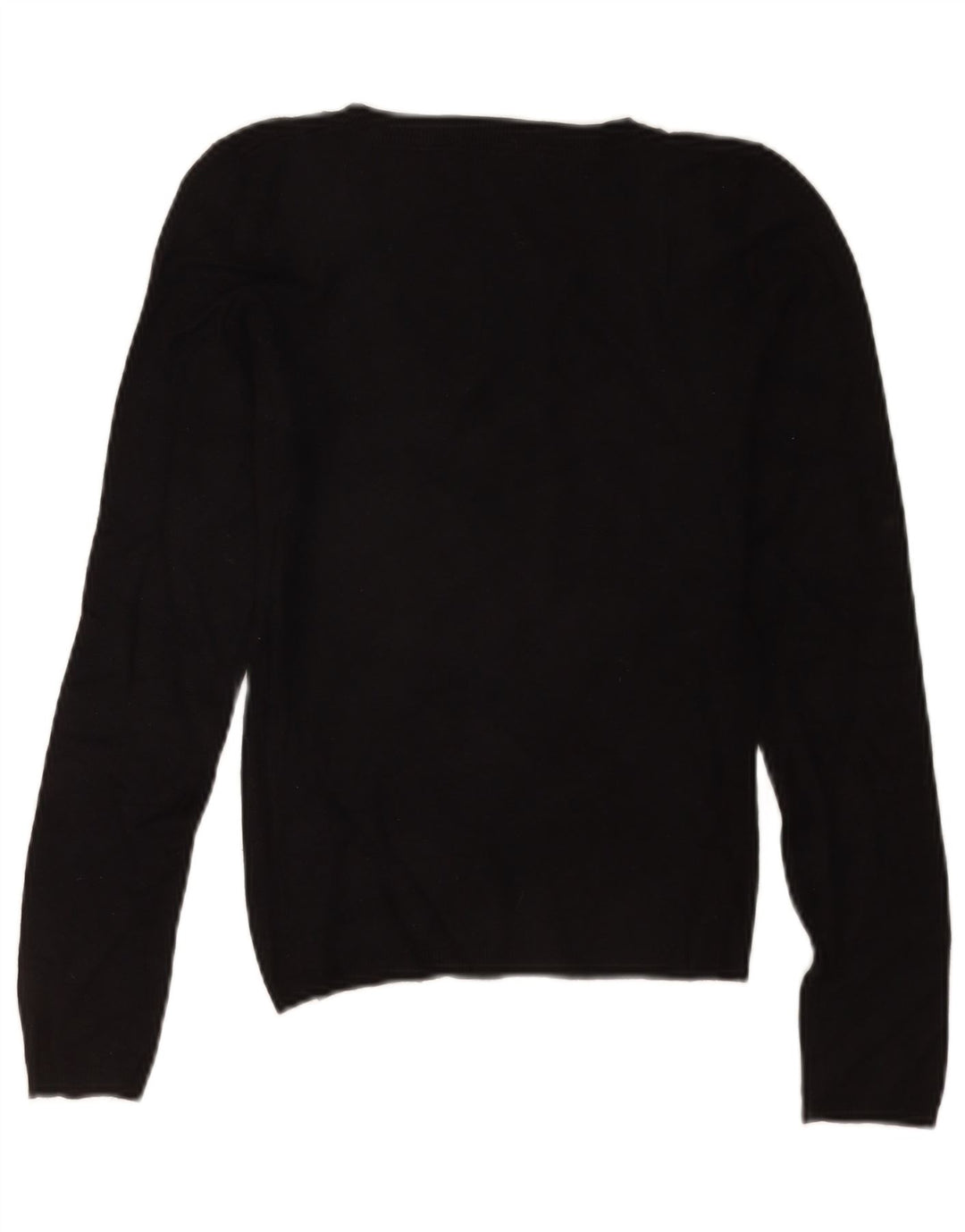 Suéter feminino Zara com decote em V Reino Unido 8 pequeno rayon preto