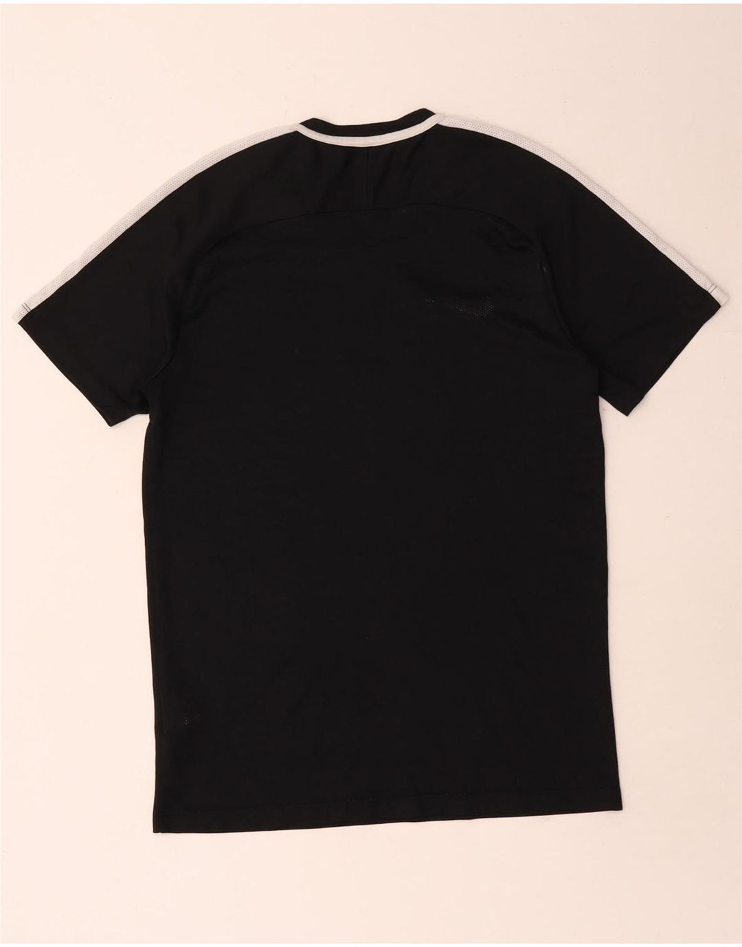 Camiseta masculina Nike Dri Fit Top médio preto colorblock poliéster