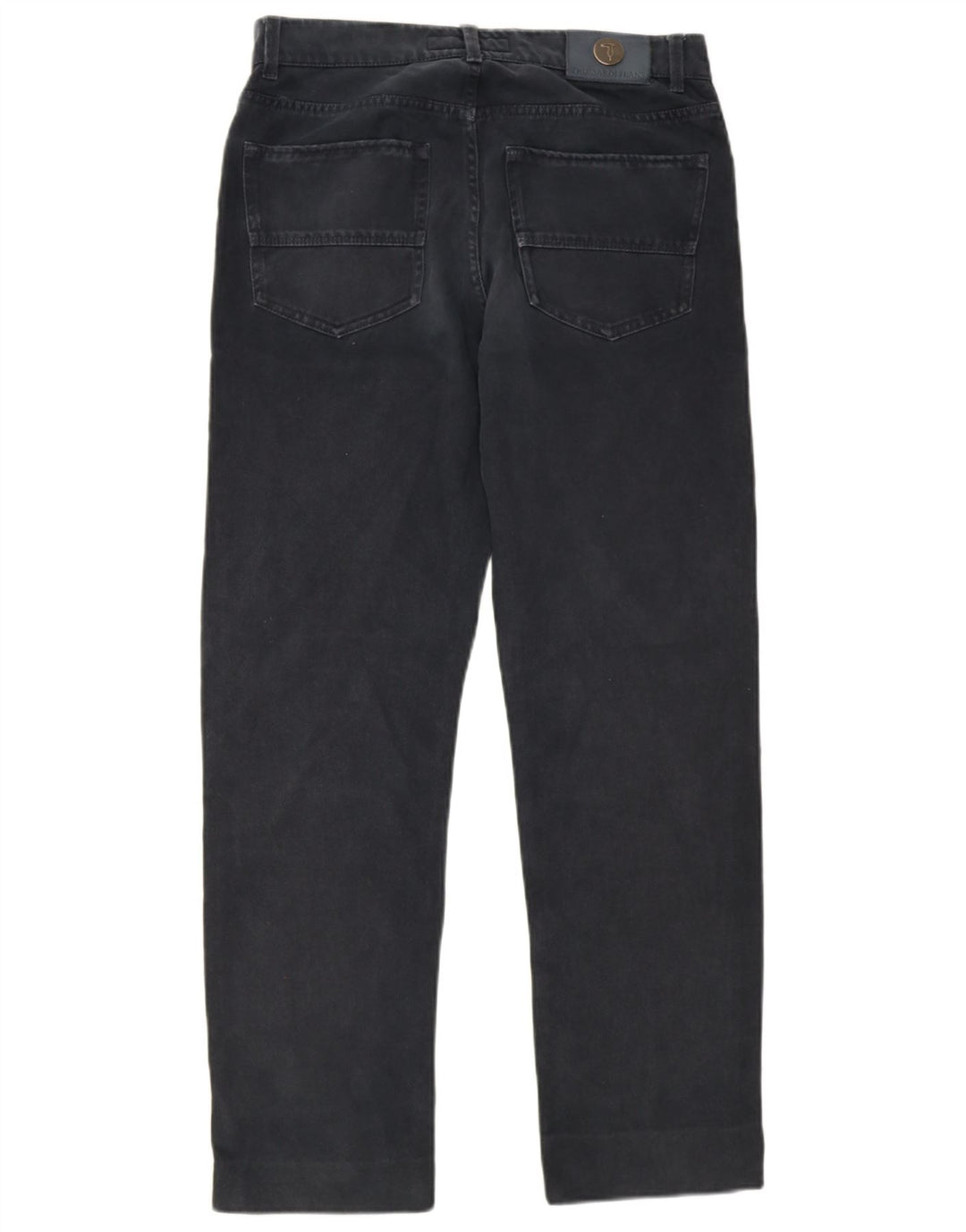 Trussardi Mens Straight Jeans IT 48 Médio W34 L30 Algodão Preto