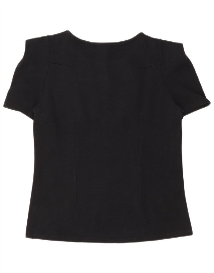 Blusa feminina ZARA UK 12 azul marinho médio