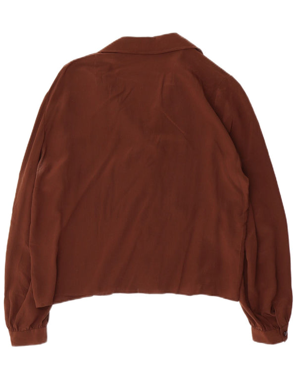 Blusa feminina VINTAGE UK 16 grande marrom