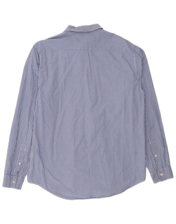 Timberland Camisa Masculina Slim Fit Grande Algodão Gingham Azul