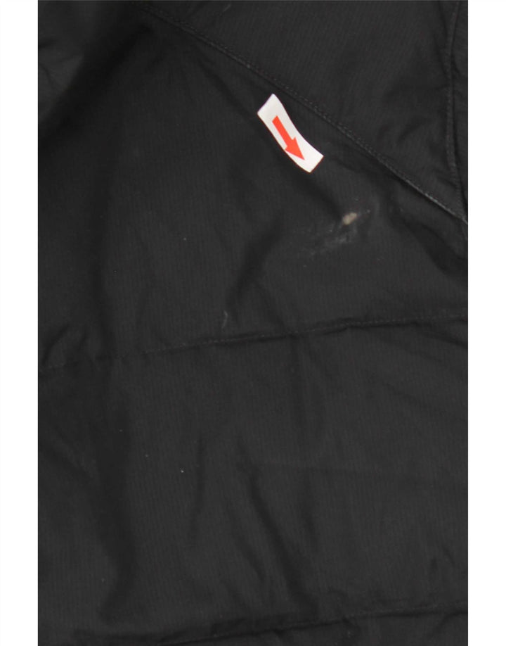 Casaco acolchoado com capuz masculino Nike UK 40 grande poliéster preto