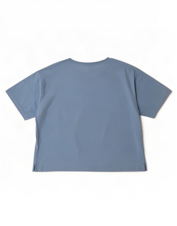 Puma Camiseta Feminina Crop Oversized Top UK 10 Pequeno Azul Algodão