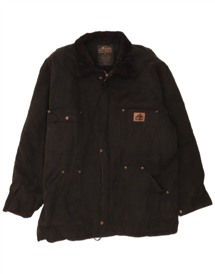 Jaqueta corta-vento masculina Old Mill UK 44 2XL algodão preto