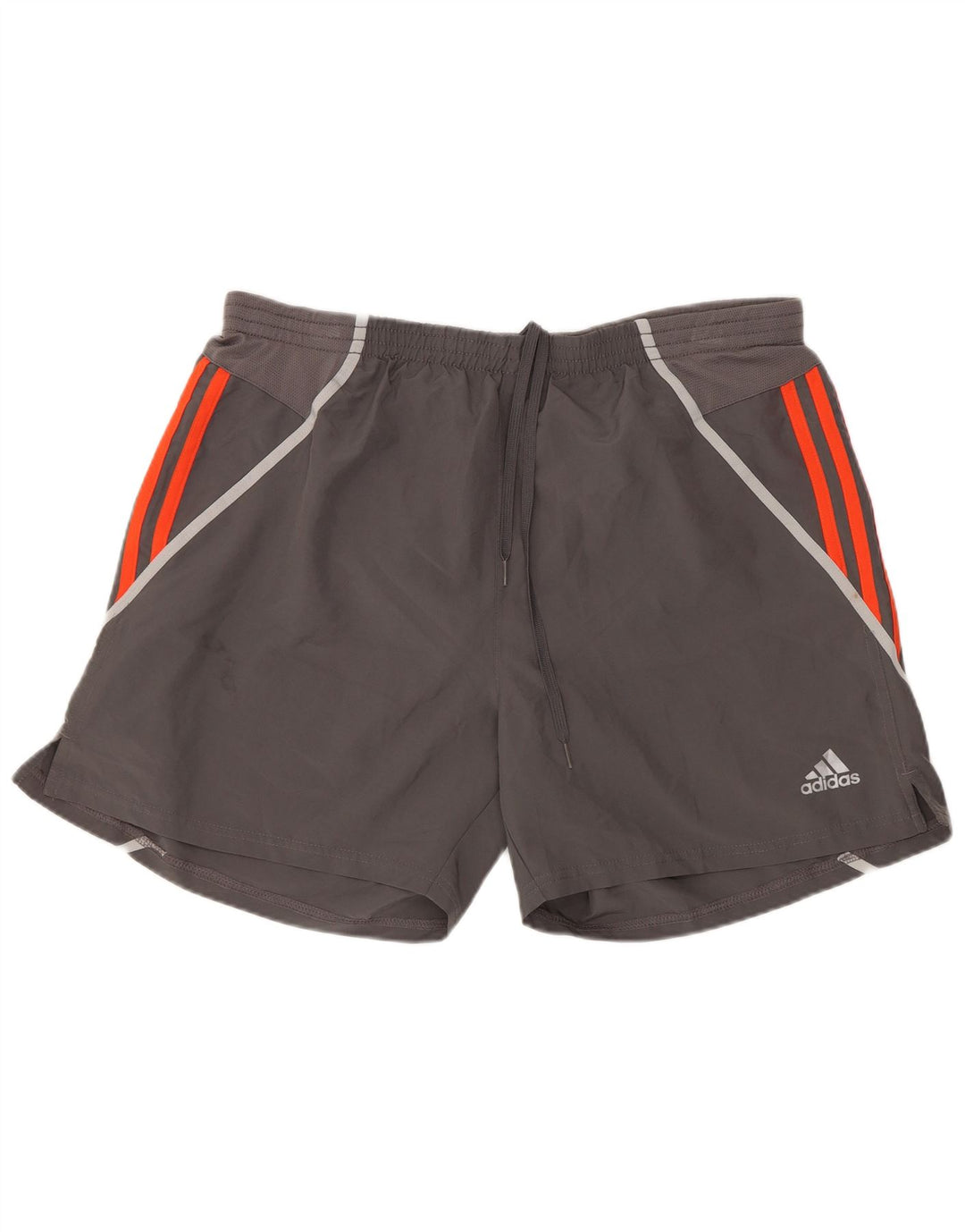 Shorts de natação masculino Adidas médio cinza colorblock poliéster