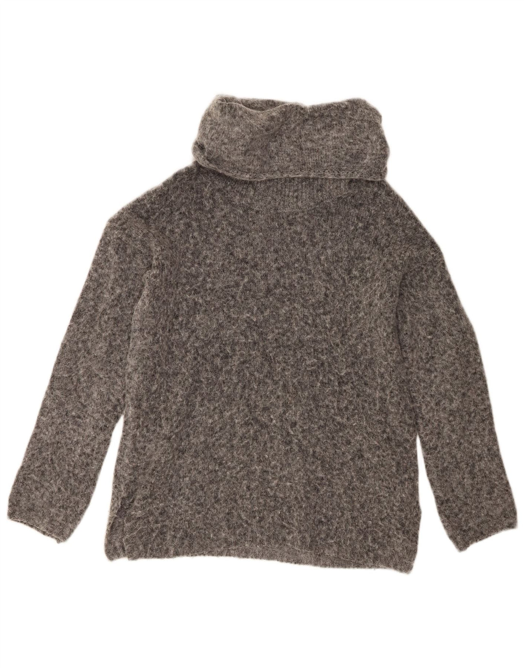 Suéter feminino Marks & Spencer com gola redonda Reino Unido 14 cinza médio manchado