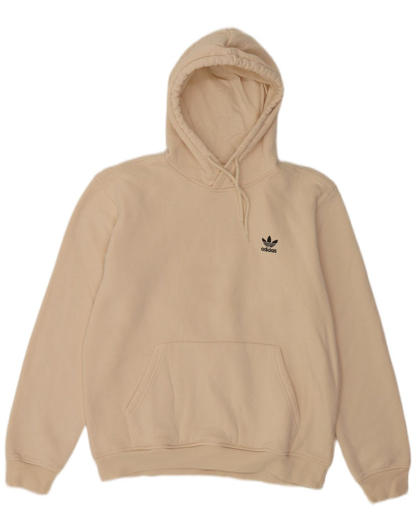 Adidas Mens Hoodie Jumper Médio Bege Algodão
