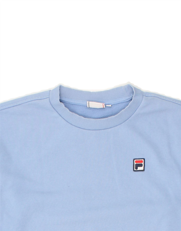 FILA Womens Sweatshirt Jumper UK 8 Small Blue Cotton Vintage Fila and Second-Hand Fila from Messina Hembry 