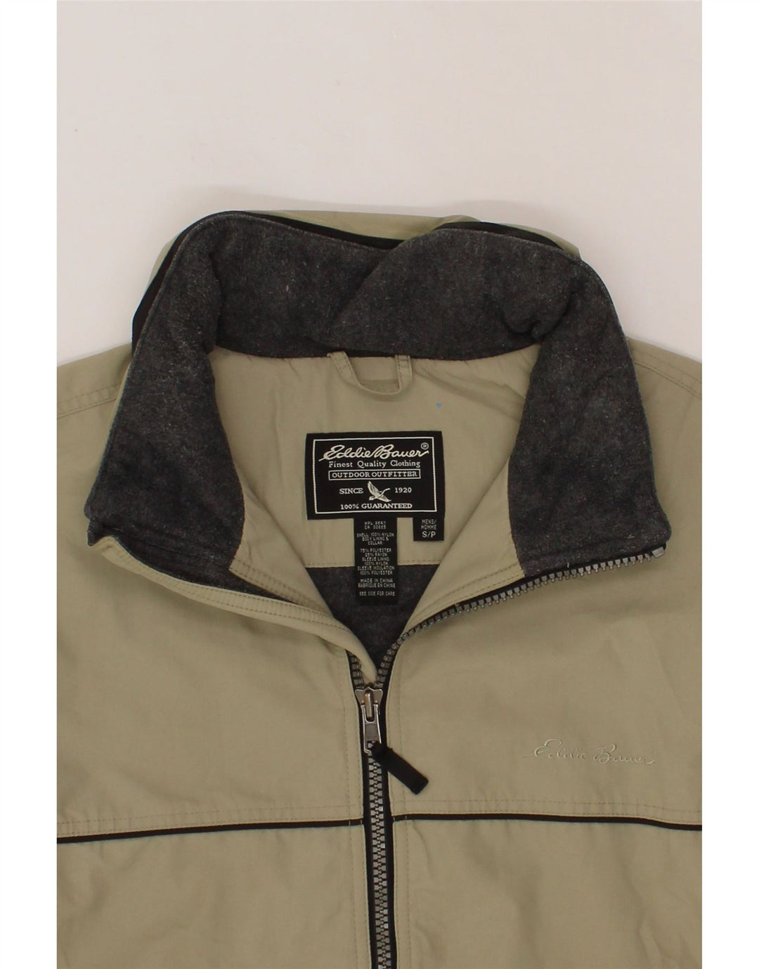 Jaqueta bomber masculina EDDIE BAUER de grandes dimensões Reino Unido 36 pequeno cáqui colorblock