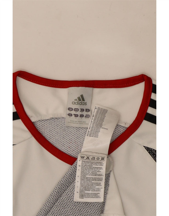 Adidas Mens Climacool Camiseta Top Médio Branco Colourblock Poliéster