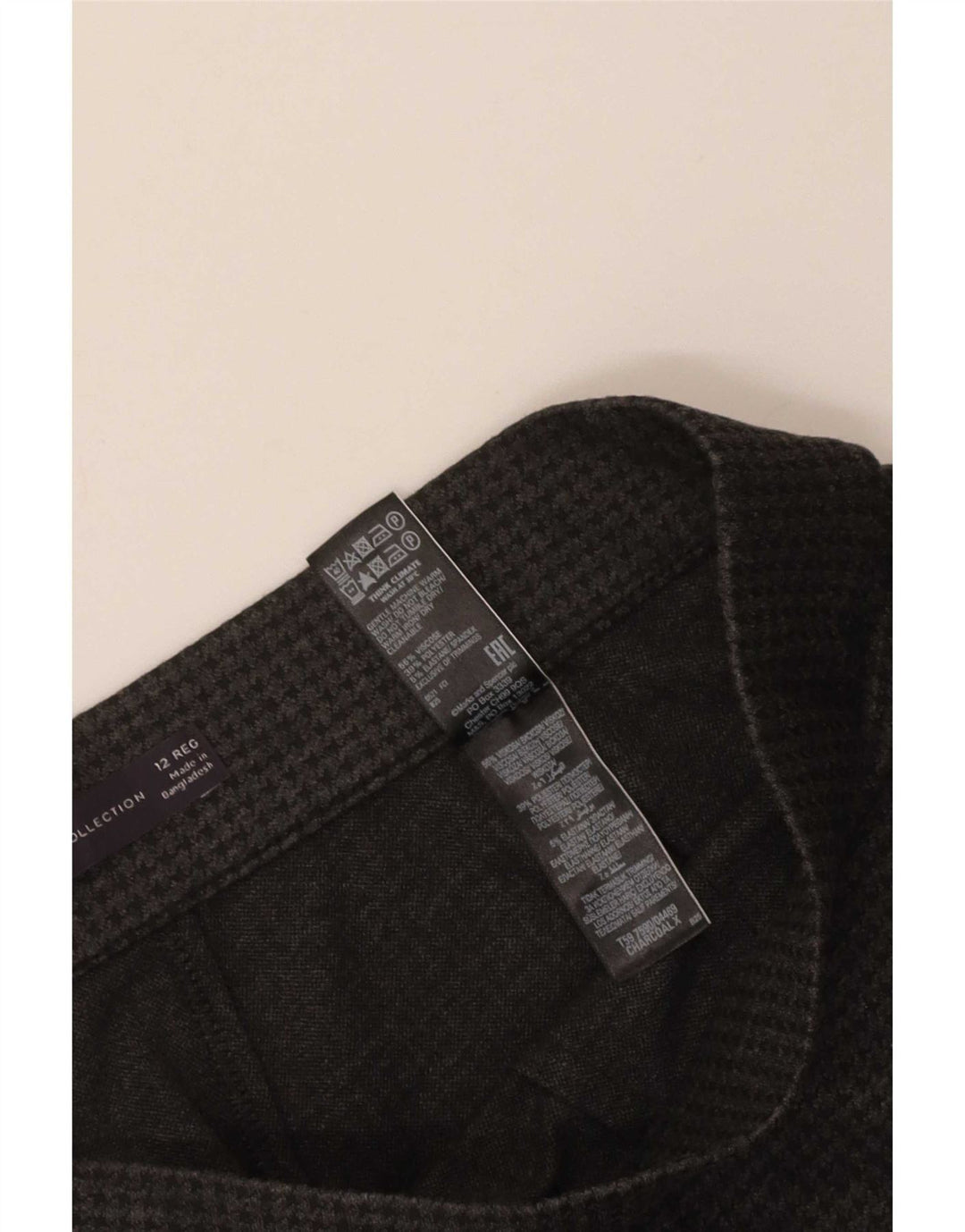 Calça casual feminina Marks & Spencer Reino Unido 12 médio W30 L29 cinza