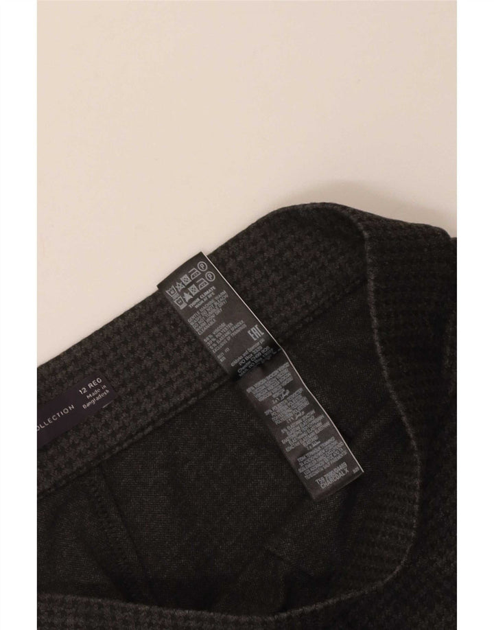 Calça casual feminina Marks & Spencer Reino Unido 12 médio W30 L29 cinza