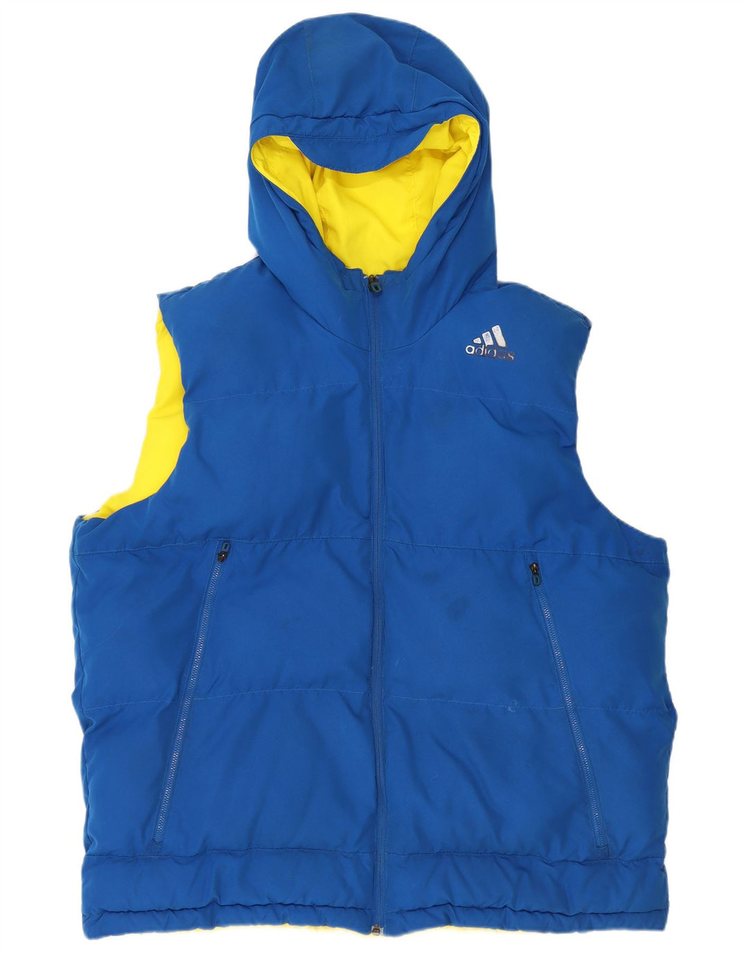 Colete acolchoado reversível com capuz masculino ADIDAS UK 42 XL azul