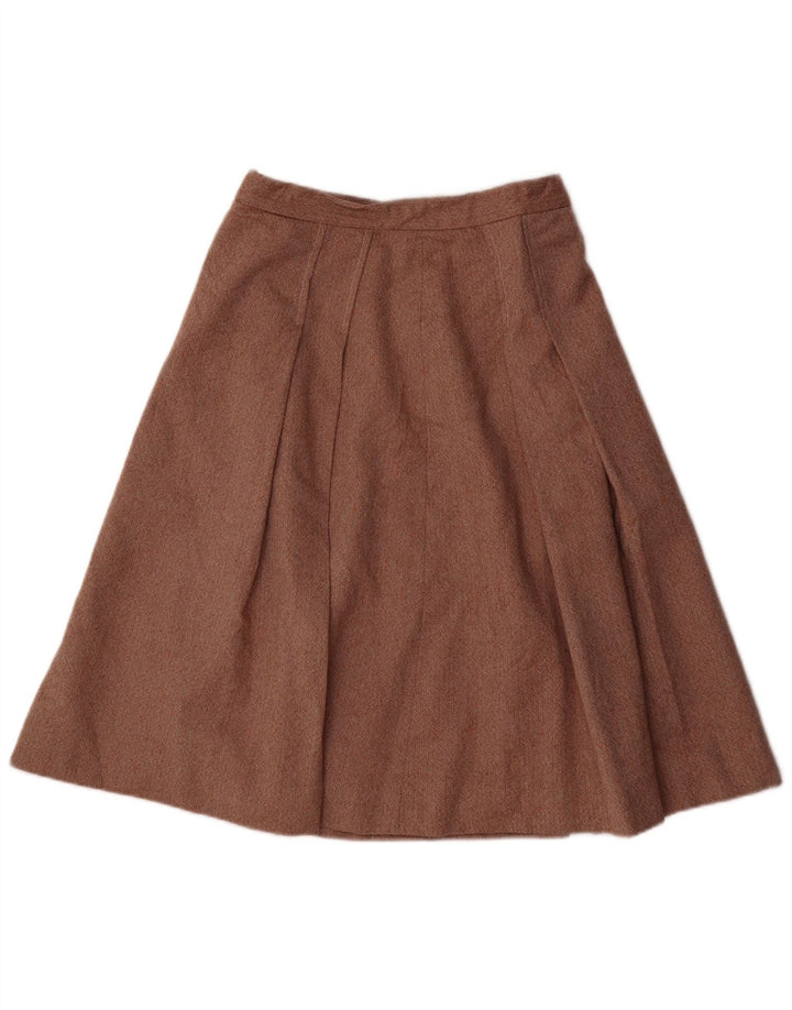 Saia feminina vintage plissada linha A W26 pequena marrom