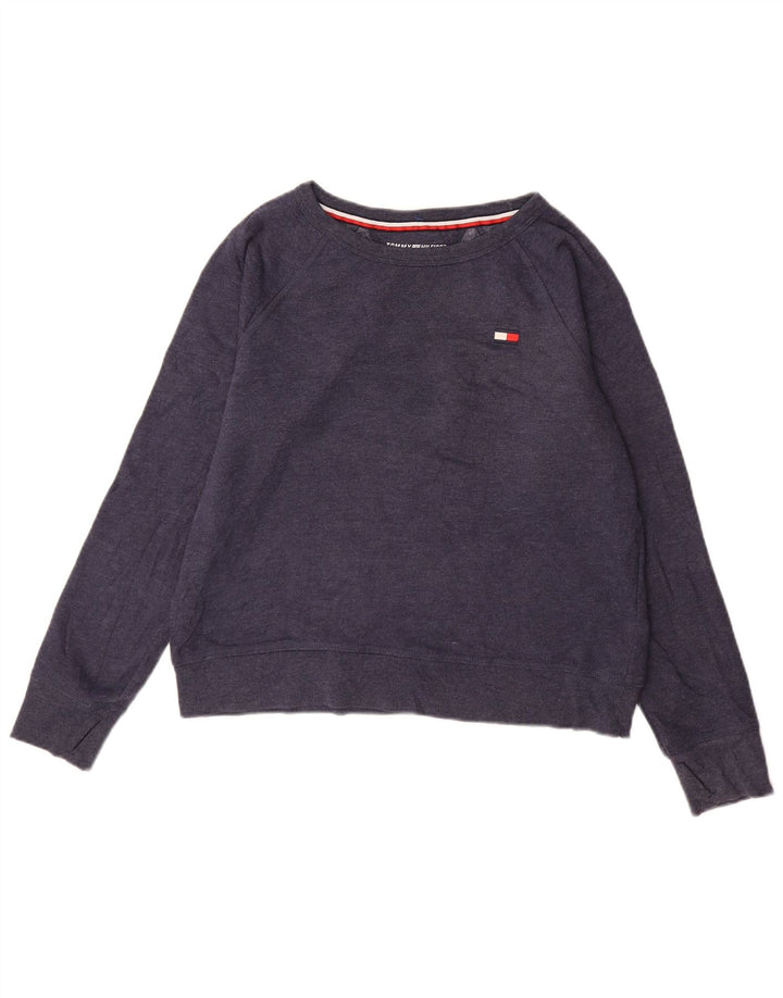 TOMMY HILFIGER Suéter oversized feminino Reino Unido 10 pequeno azul marinho