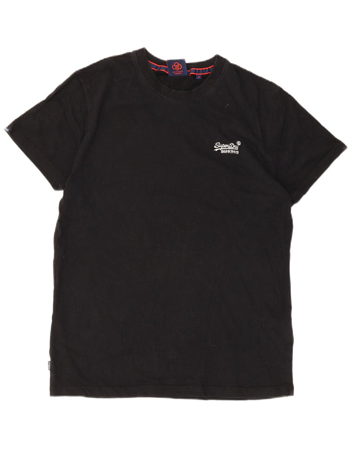 Camiseta masculina Superdry Top médio algodão preto