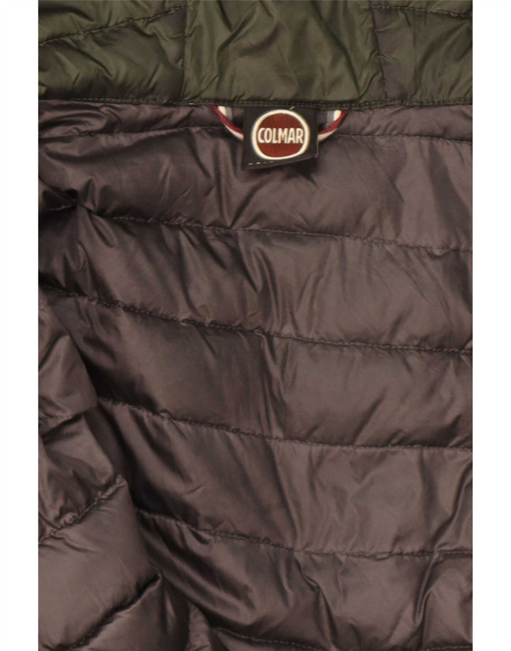 Jaqueta acolchoada com capuz feminino Colmar IT 42 verde médio