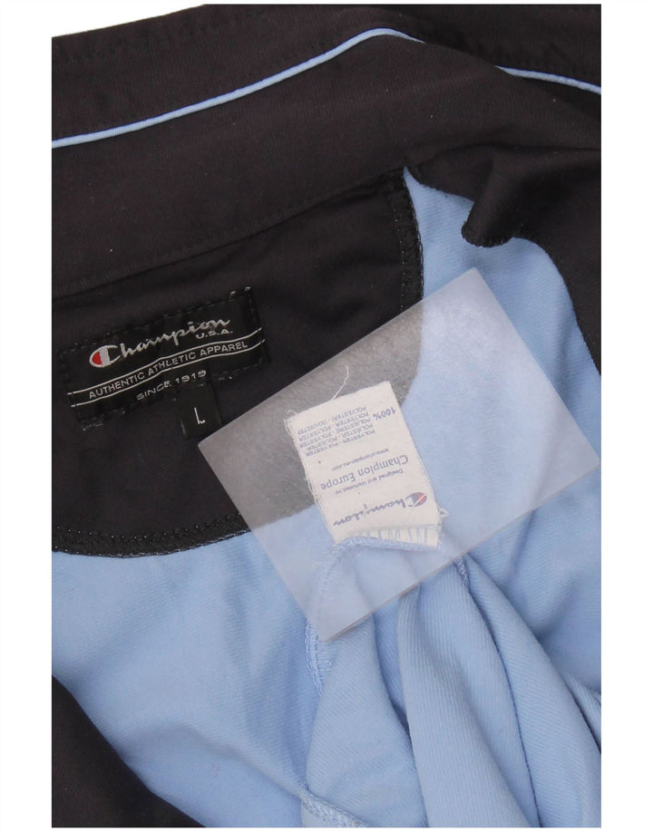 CHAMPION Mens Treino Top Jaqueta Grande Poliéster Azul