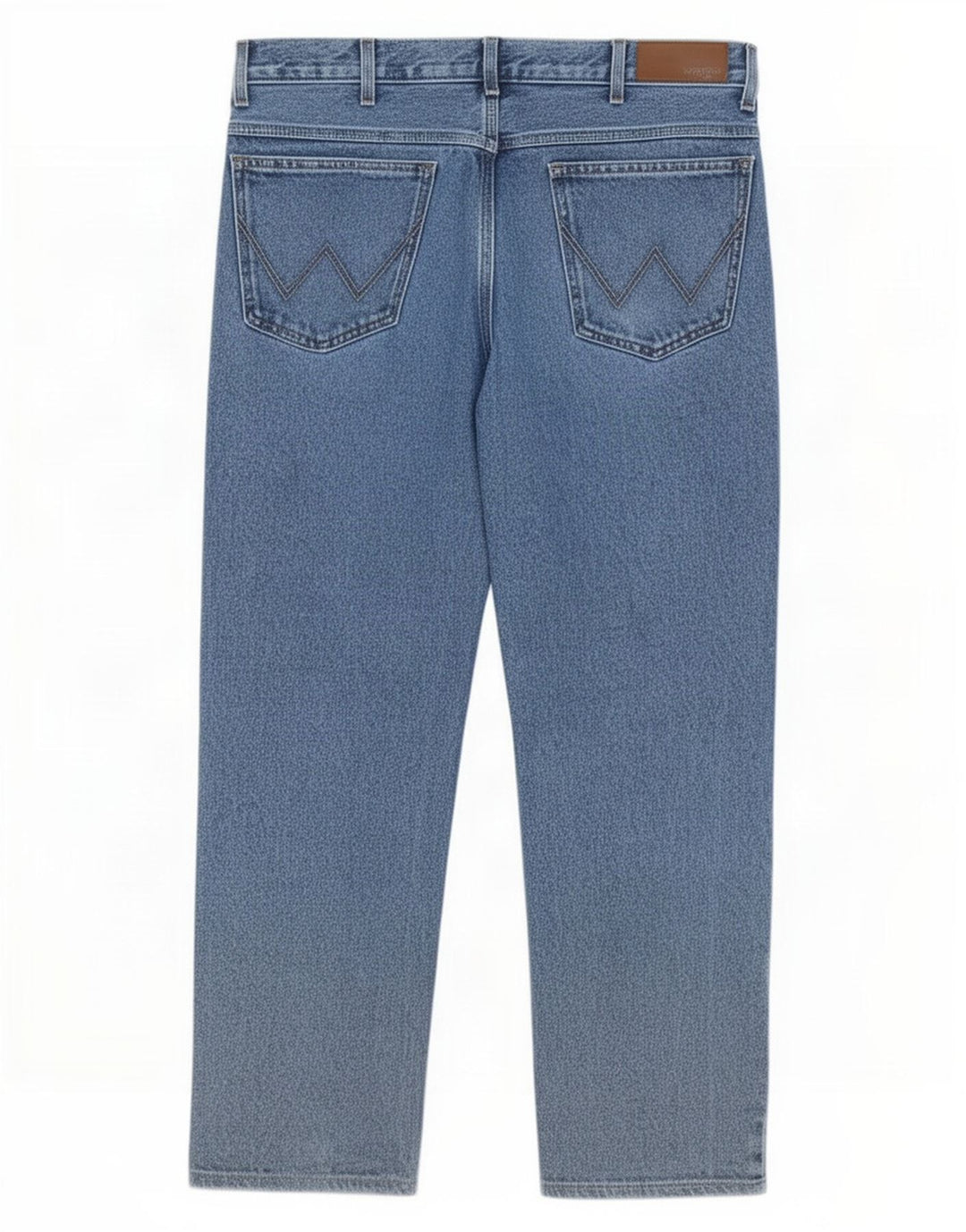Wrangler Mens Straight Jeans W36 L32 Azul Algodão