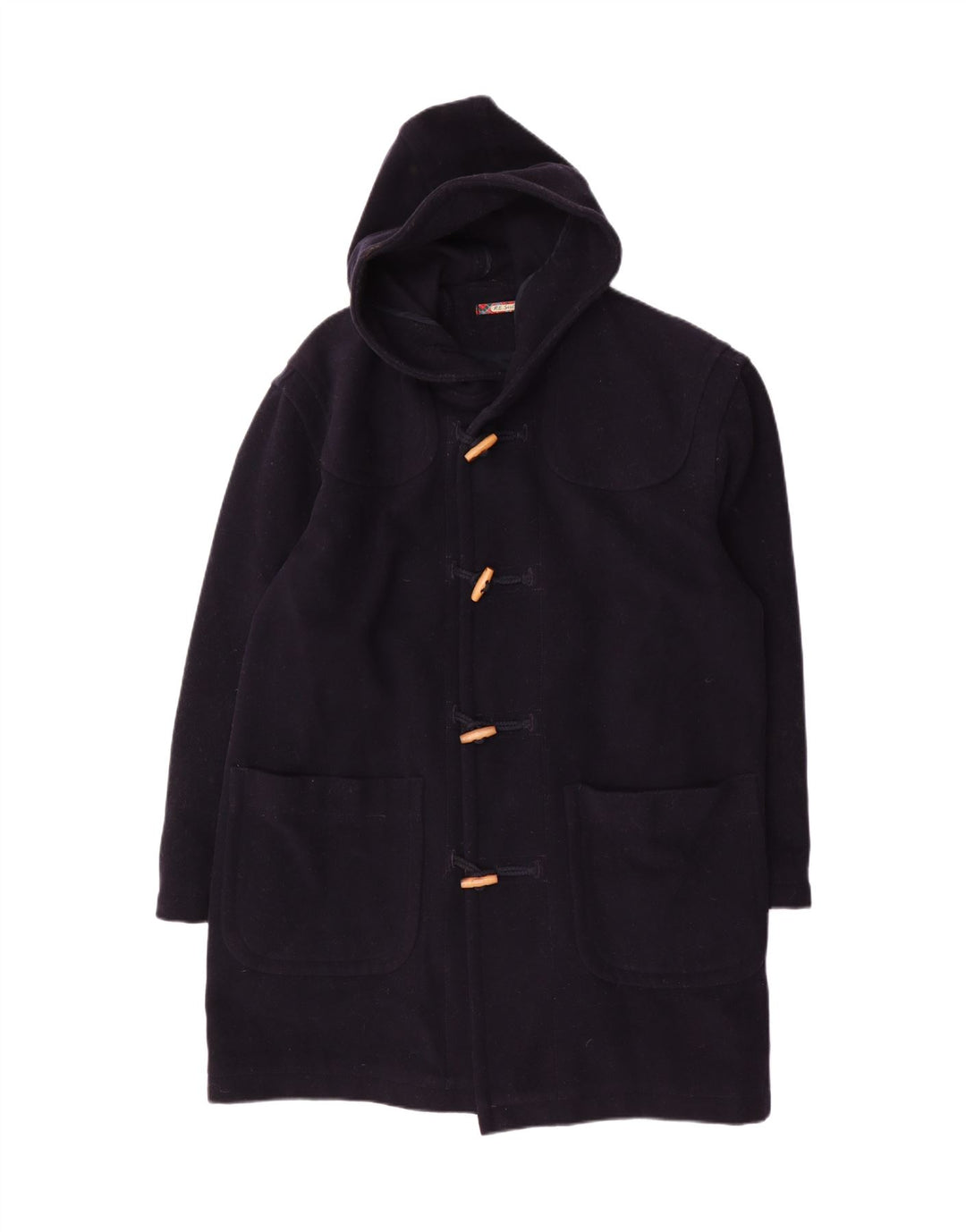 Casaco masculino Sisley Relaxed Elegance com capuz e lã azul marinho pequeno Reino Unido 36
